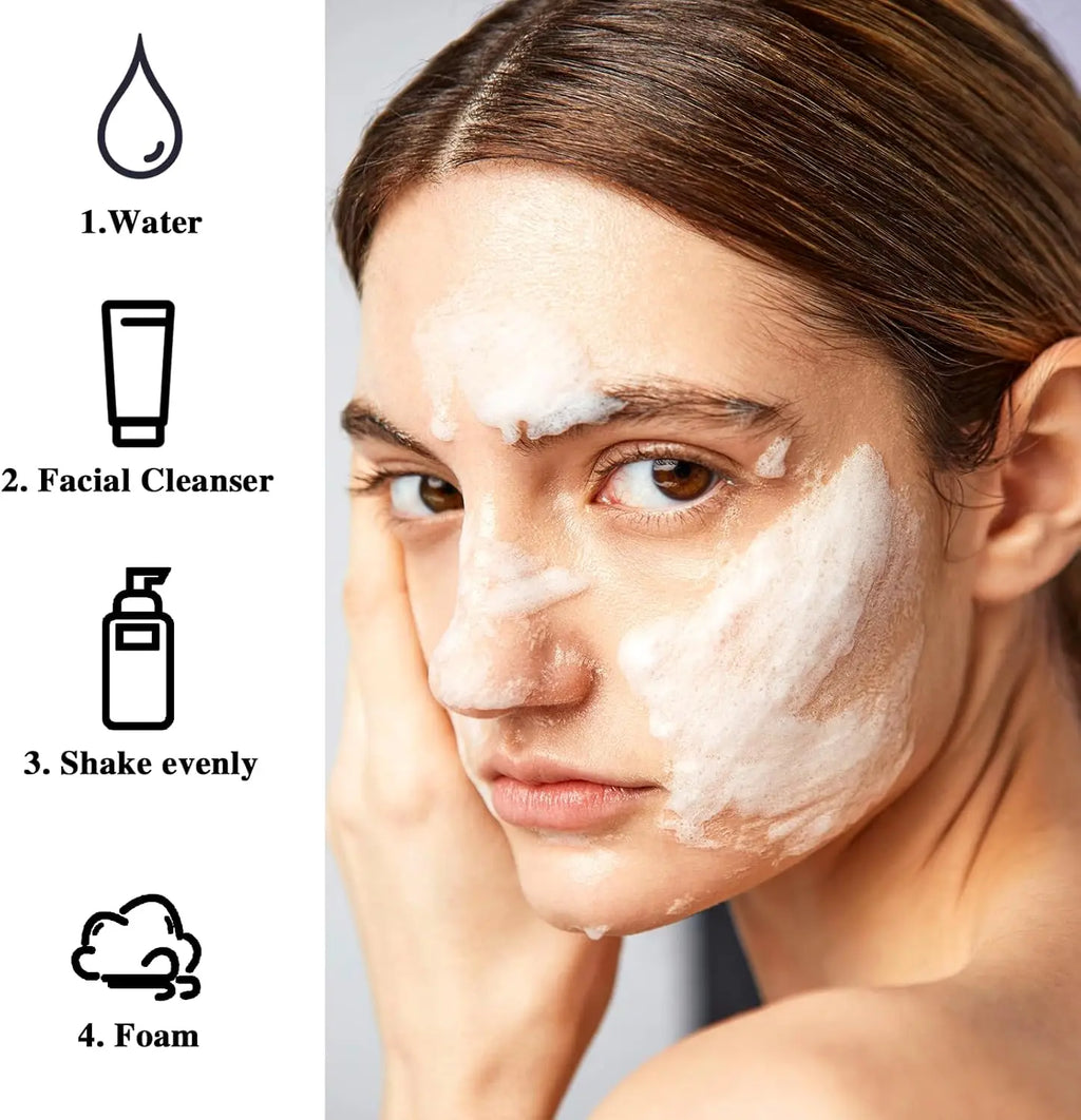2Pcs 30ml 50ml 60ml 100ml Plastic Foam Pump Bottle Empty Face Eyelashes Cosmetic Bottle Cleaner Soap Dispenser Foam Bottle