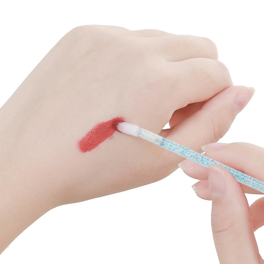 100/300PCS Crystal Lip Brush Lipstick Gloss Applicator Wands Wholesale For Eyelashes Extension Tool Kits Makeup Accessories