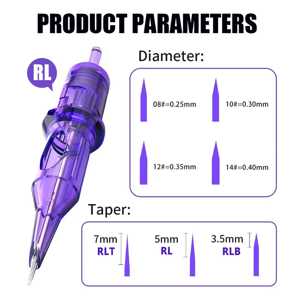 Mast Pro Tattoo Cartridge Needles PMU 1RL 3RL Precision for Tattoo Permanent Makeup Micropigmentation Eyelinver Lips Eyebrows