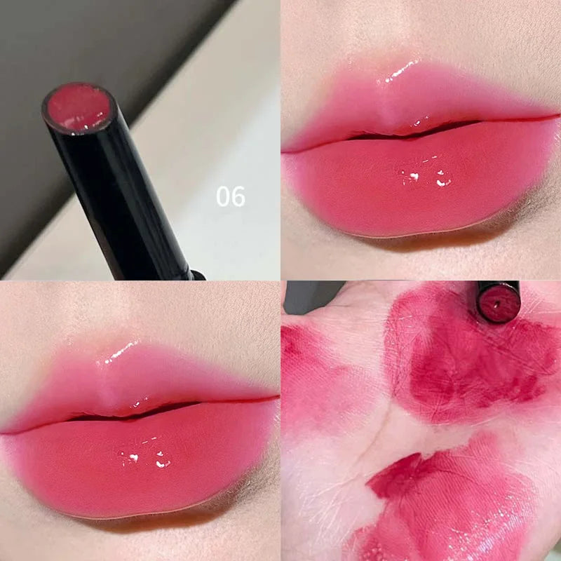 HERORANGE Push-button Mirror Lipstick Moisturizing Long-lasting Lip Glaze Lipstick