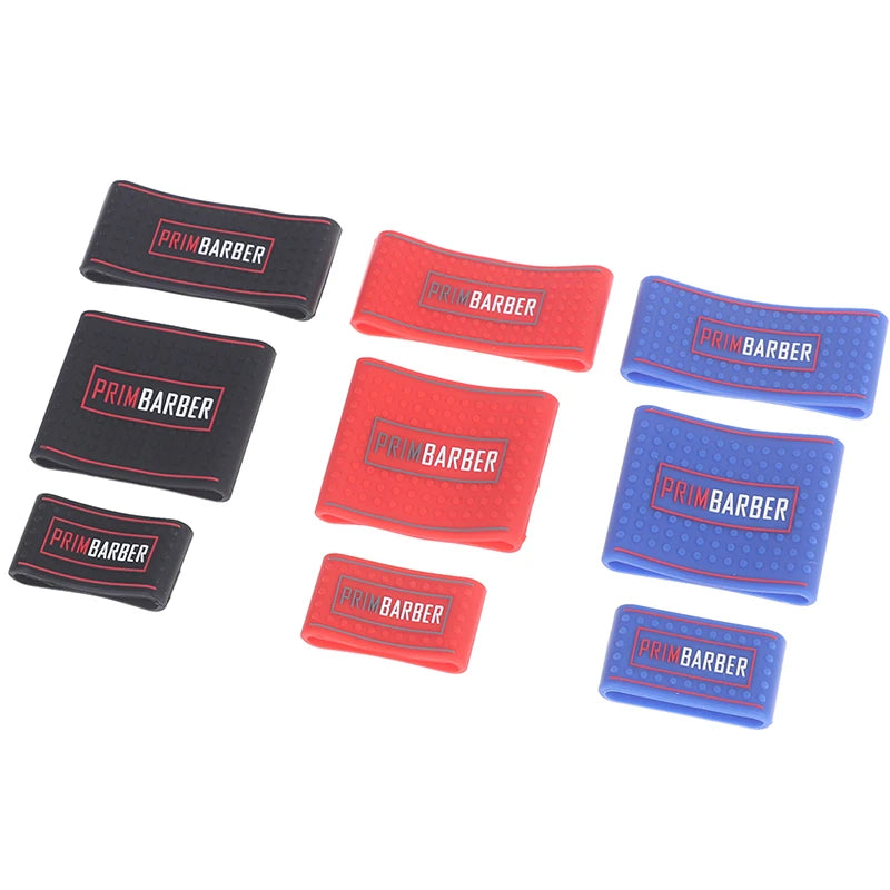 3Pcs  Professional Barber Clipper Grip Non Slip Barber Clipper Bands Resistance Barber Sleeve Barber Hair Clipper Holder Tools