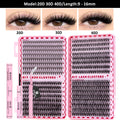 Lash Clusters Kit Cat Lashes with Lash Bond & Seal Cluster Eyelash Extensions Mix Styles Eyelash Clusters Kit DIY at Home Makeup