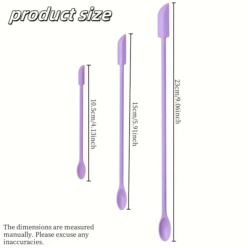 3Pcs Silicone Empty Bottle Scraper With Black Scraper, Foundation Scraper, Tiny Lotion Jar Scraper to Get Last of Makup