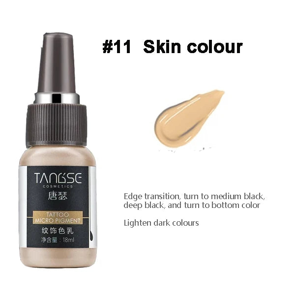 18ml Microblading Pigments Professional Tattoo Ink Set Permanent Makeup Eyebrow Lips Eyeline Tattoo Color Body Beauty Art Tool