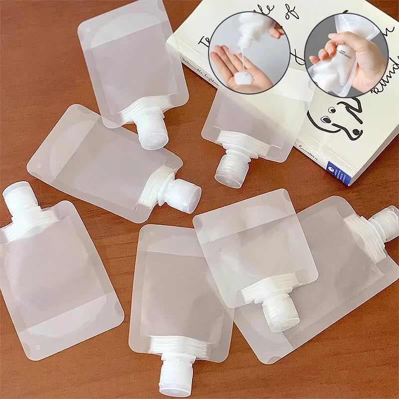 New 5pcs 30ml/50ml/100ml Refillable Travel Boats Empty Cosmetic Container Travel Bottles Liquid Cosmetic Storage Pouches FZP02