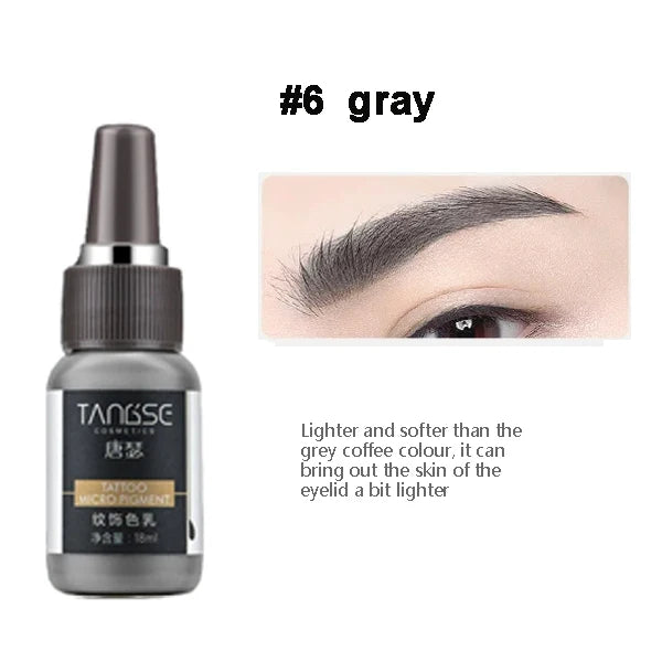 18ml Microblading Pigments Professional Tattoo Ink Set Permanent Makeup Eyebrow Lips Eyeline Tattoo Color Body Beauty Art Tool