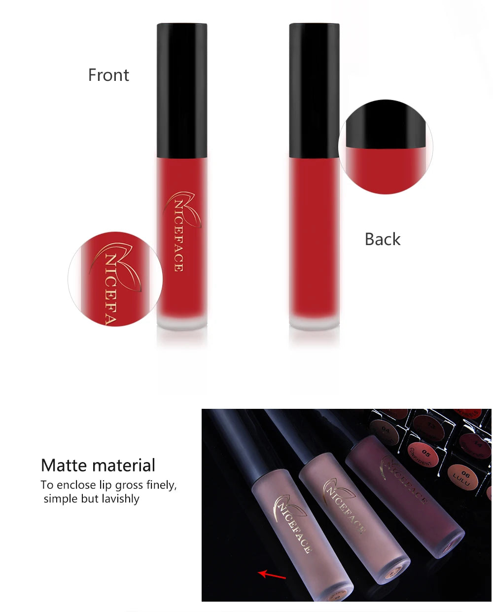 Nude Liquid Lipstick Ultra Matte Velvet Long Lasting Women Beauty Red Nonstick Cup Waterproof Purple Lip Gloss Lips Cosmetics