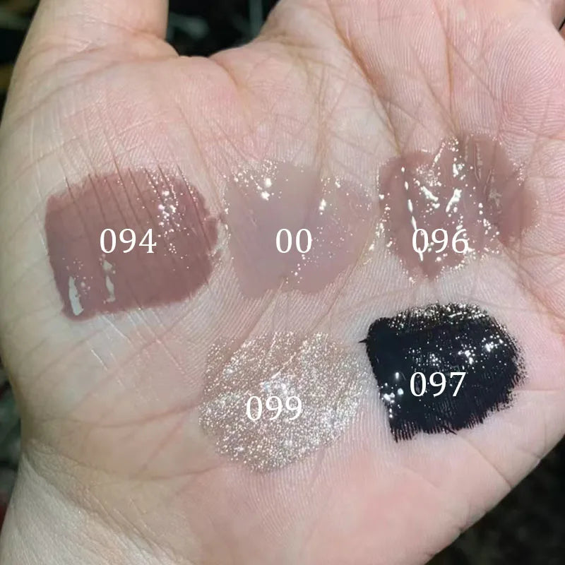 HYNTOOR Goth Lip Gloss Mirror Moist Nude Grey Black Silvery Fine Flash Low Saturation Lip Glaze Lasting Halloween Lip Makeup