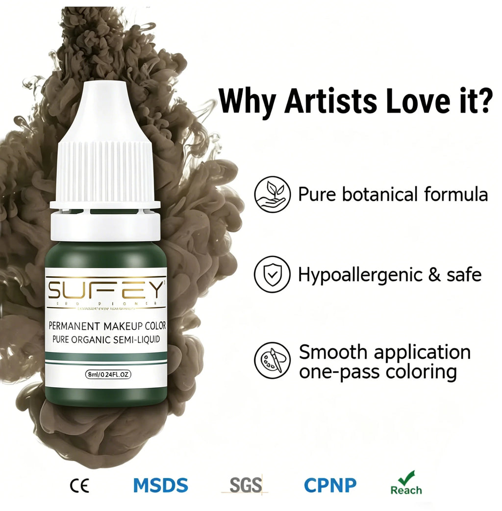 33 Colors Permanent Makeup Pigment Lip Tattoo Inks Vegan Eyebrows Microblading Pigments 8ml Body Art Ink for PMU Artists