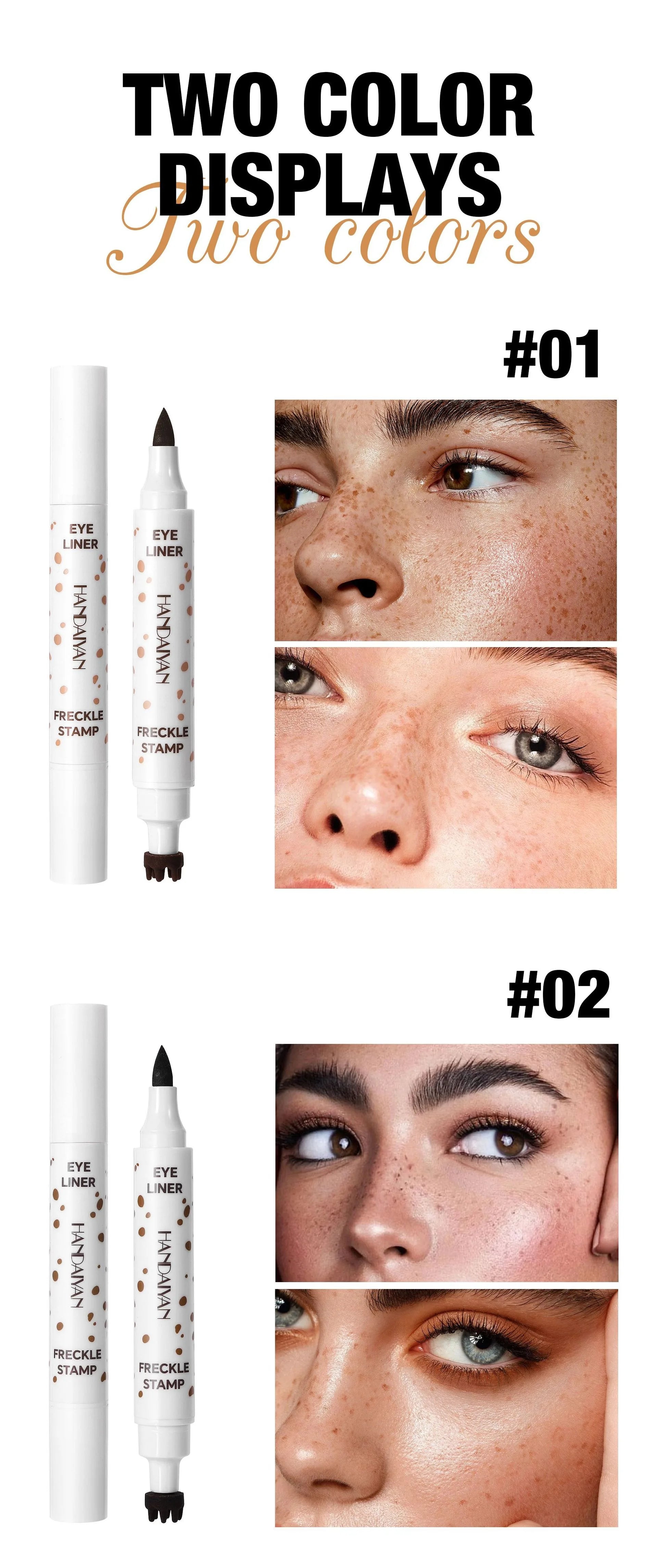 1PC Face Fake Freckles Pen Natural Waterproof Lifelike Fake Freckles Pen for Long Lasting Look Dot Spot Pen Makep Tool Cosmetic