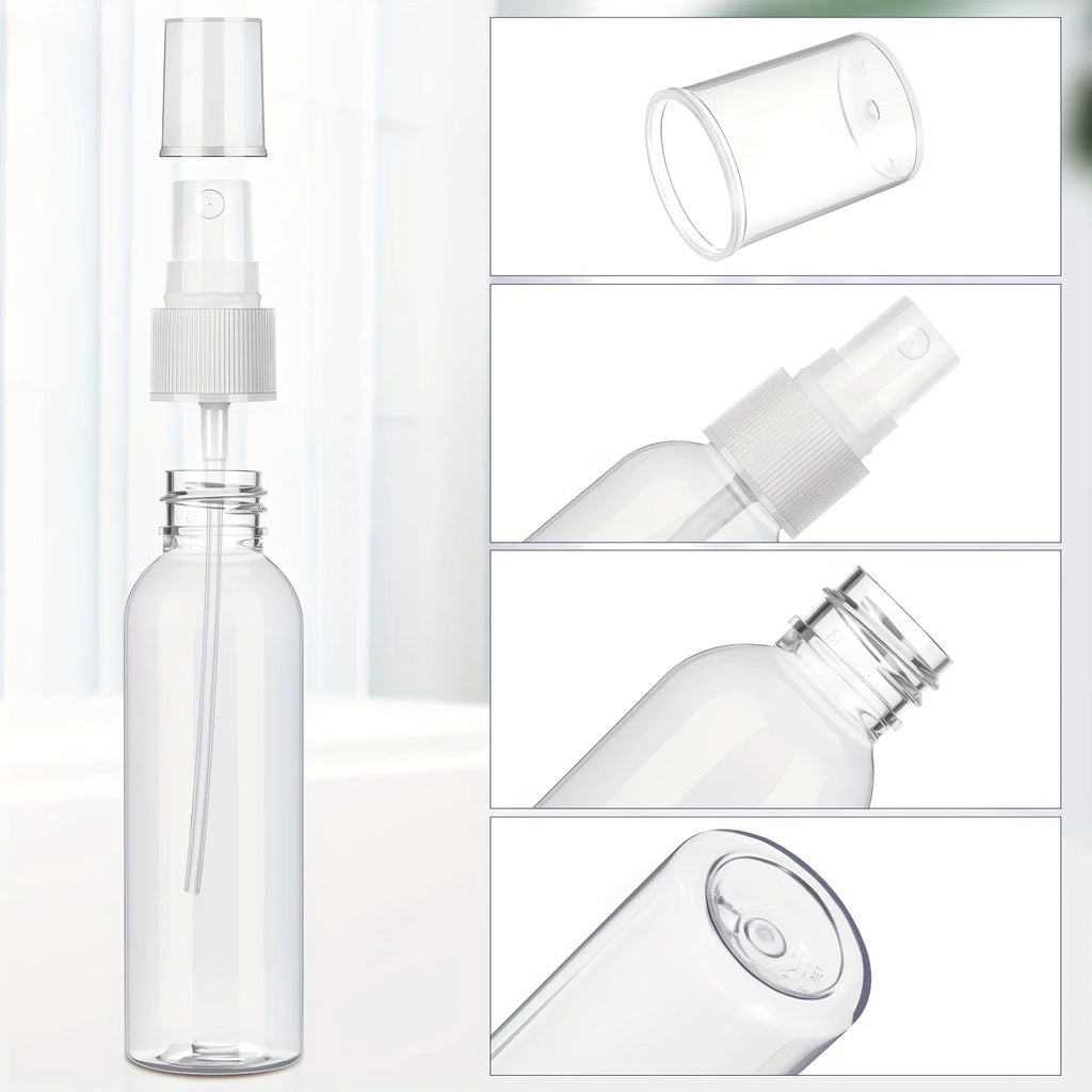 20PCS 10/20/30/50/60/100ML Refillable Clear Plastic Empty Mini Spray Container for Travel Cleaning Makeup Bottles Wholesale