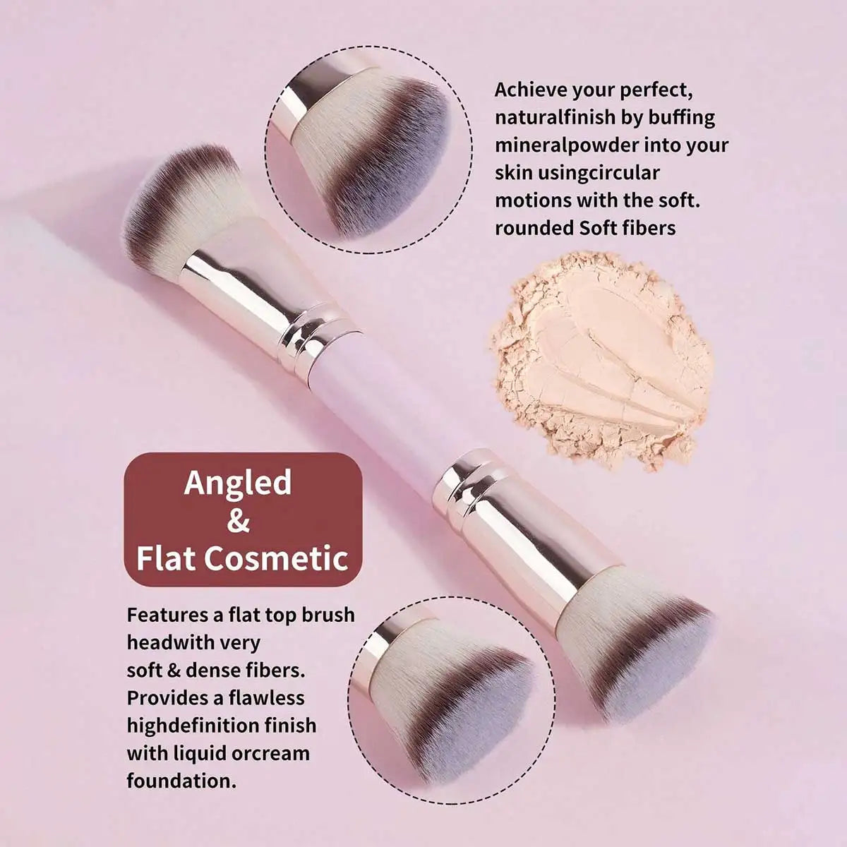 4pcs Basic Makeup Brushes Set With Box Dual-ended Foundations Powder Blush Details for Eyeshadow Brushes Beginner Travel