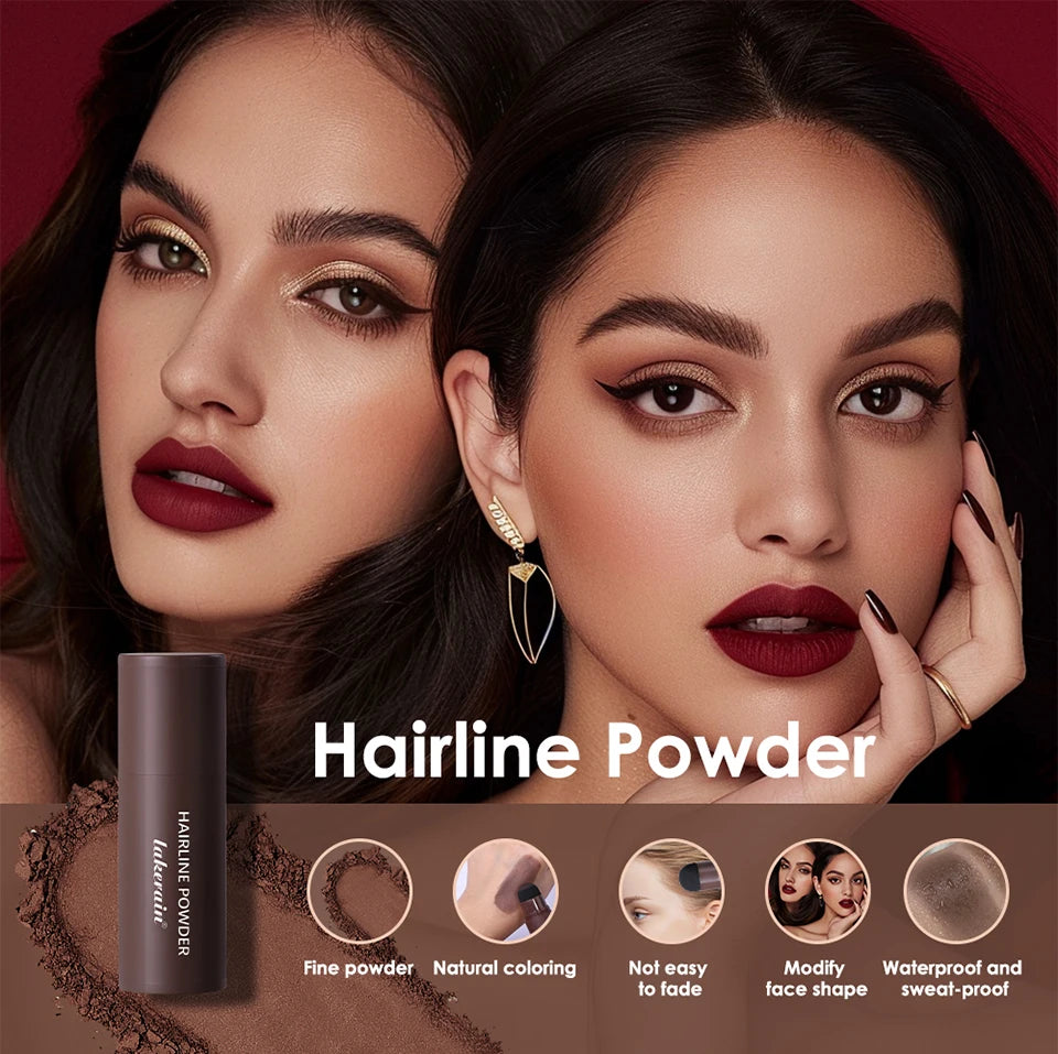 Waterproof Hairline & Root Concealer Pen – Instant Grey Coverage with Easy Blend Powder Stick for Normal Hair