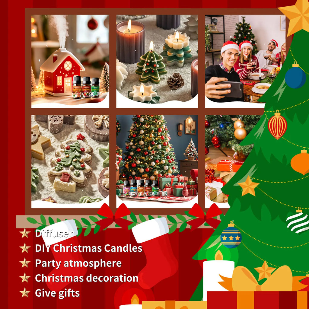10ml Essential Oil Gingerbread Man for Diffuser DIY Projects Candle Making, Gift for Friends Christmas Gifts