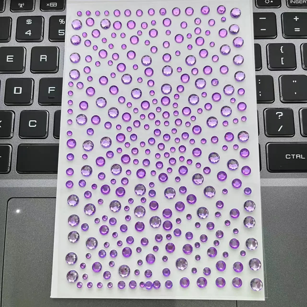 Rhinestone Acrylic Face Decoration Sticker Party Eyes Makeup Crystal Self-adhesive DIY Sticker Girls Face Diamond Tattoo Sticker