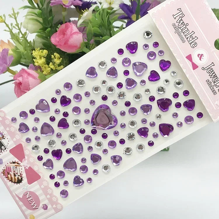 Rhinestone Acrylic Face Decoration Sticker Party Eyes Makeup Crystal Self-adhesive DIY Sticker Girls Face Diamond Tattoo Sticker