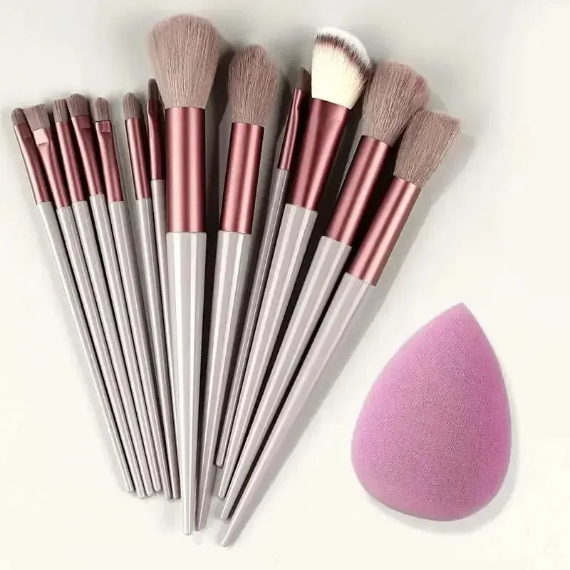 Professional Makeup Brush Set - Soft Fluffy Kabuki & Blending Brushes for Foundation, Powder, Eyeshadow | Beauty Tools Kit