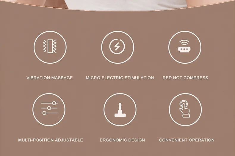 Electric Gua Sha Massager, Heating Body Massage Brush for Neck, Shoulder, Back, Legs and Abdomen, Portable Warm Massage Device f