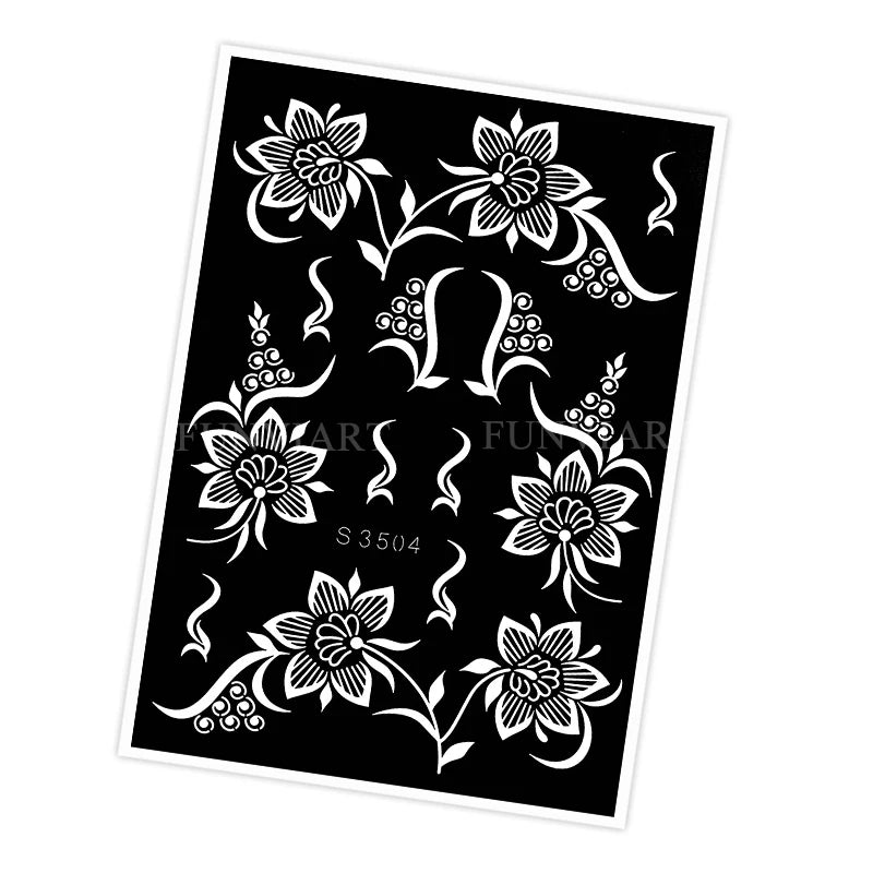 Reusable Stencil for Henna Flower Mehndi Design Tattoo Template for Women Henna Tattoo Stencil for Hand Foot Body Painting