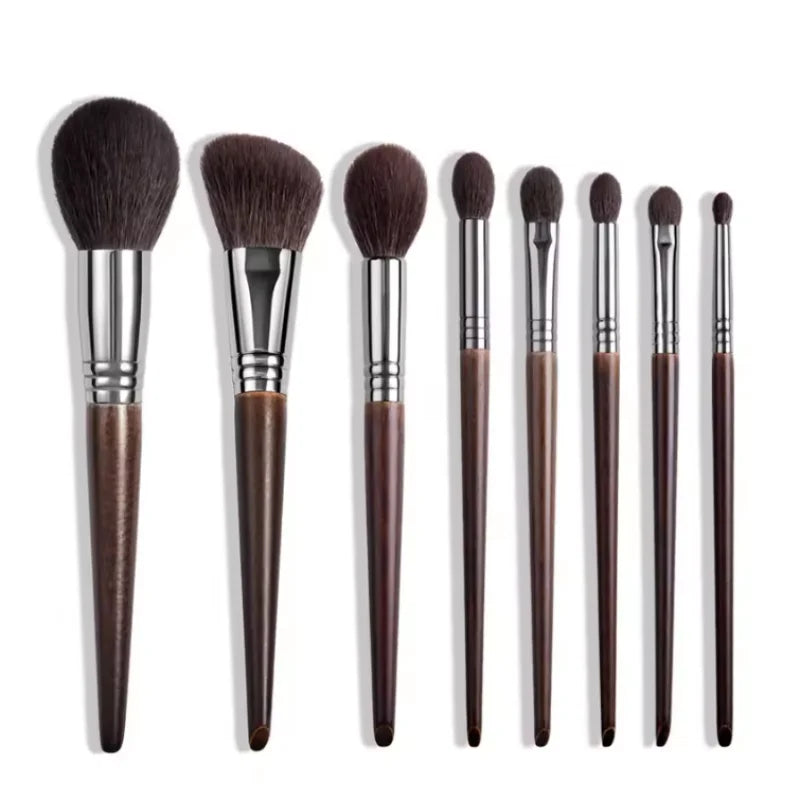 Makeup Brush Set Natural Goat Hair Professional Makeup Kit Blending Shader Smudging Cosmetic Brushes