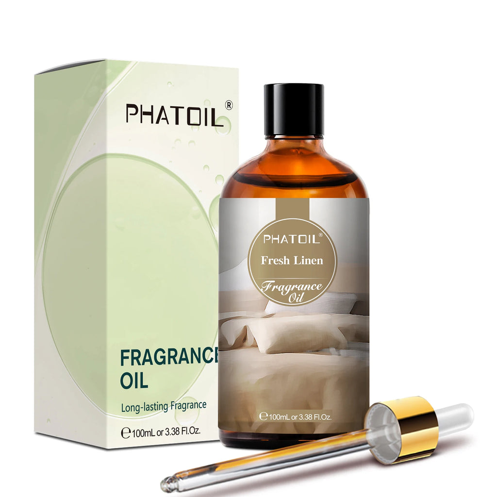 PHATOIL 100ml Aroma Fragrance Oil For Soap & Candle Making Fresh Linen Bubble Gum Baby Powder Angel Aromatherapy Essential Oils