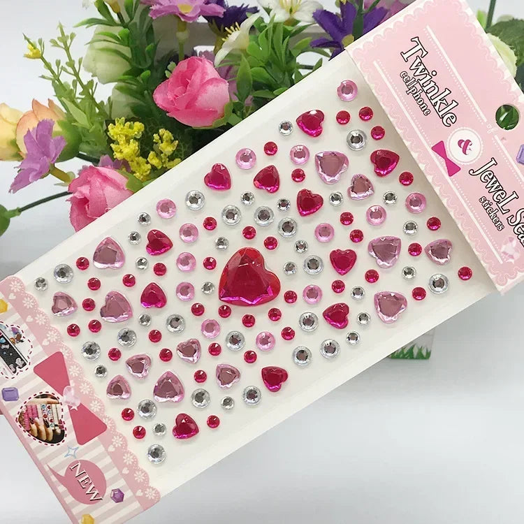 Rhinestone Acrylic Face Decoration Sticker Party Eyes Makeup Crystal Self-adhesive DIY Sticker Girls Face Diamond Tattoo Sticker