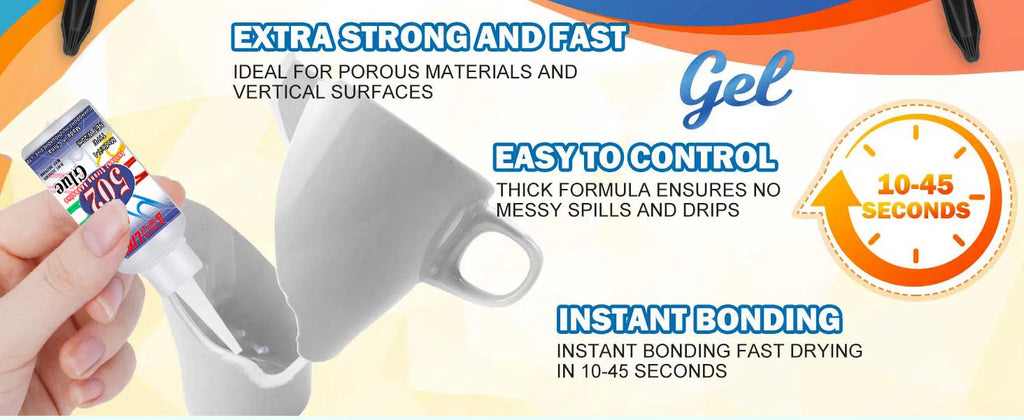 502 Super Strong Quick-Drying Adhesive, Professionally Used for Daily Repair of Toy Plastics, Is White, Transparent and Odorless