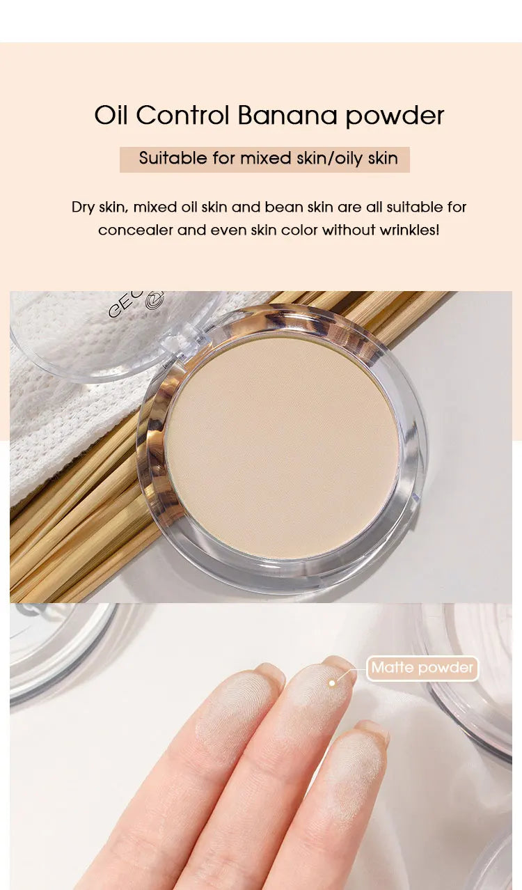 Concealer Banana powder Lasting Oil Control Makeup Honey Powder Waterproof Brightening Set Powder High gloss Powder Cream
