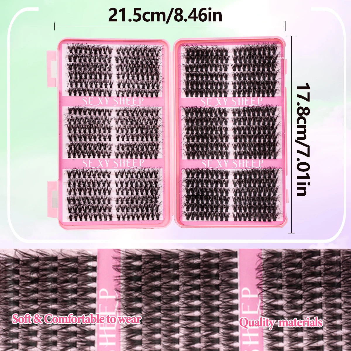 Lash Clusters Kit Cat Lashes with Lash Bond & Seal Cluster Eyelash Extensions Mix Styles Eyelash Clusters Kit DIY at Home Makeup