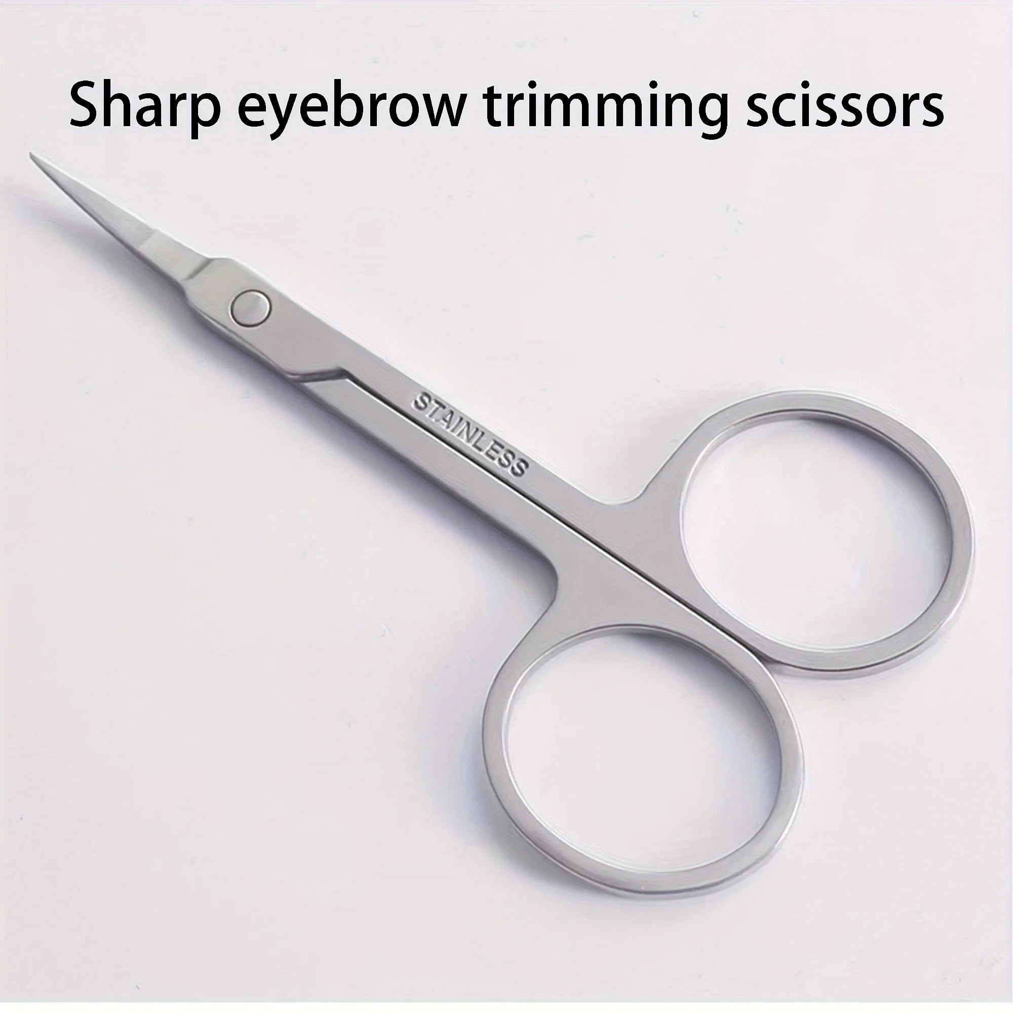 Stainless Steel Nose Hair Scissors For Facial Hair Trimming&Grooming -Ideal For Eyebrows, Eyelashes, Moustache, Beard, Nails
