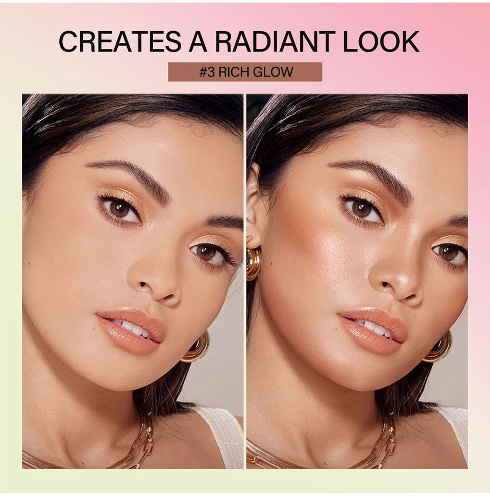 Multi-function Blush Stick Face Makeup Waterproof Easy Color Rouge Blusher Cream Contour Rendering Brightening Contour Makeup