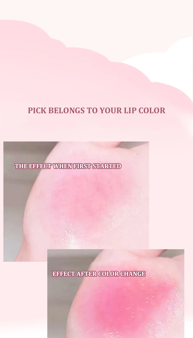 Goody Bunny Color-Changing Lip Balm Moisturizing Repairing Waterproof Lipstick Anti-Dry Cracking Temperature Change Color Lipstick