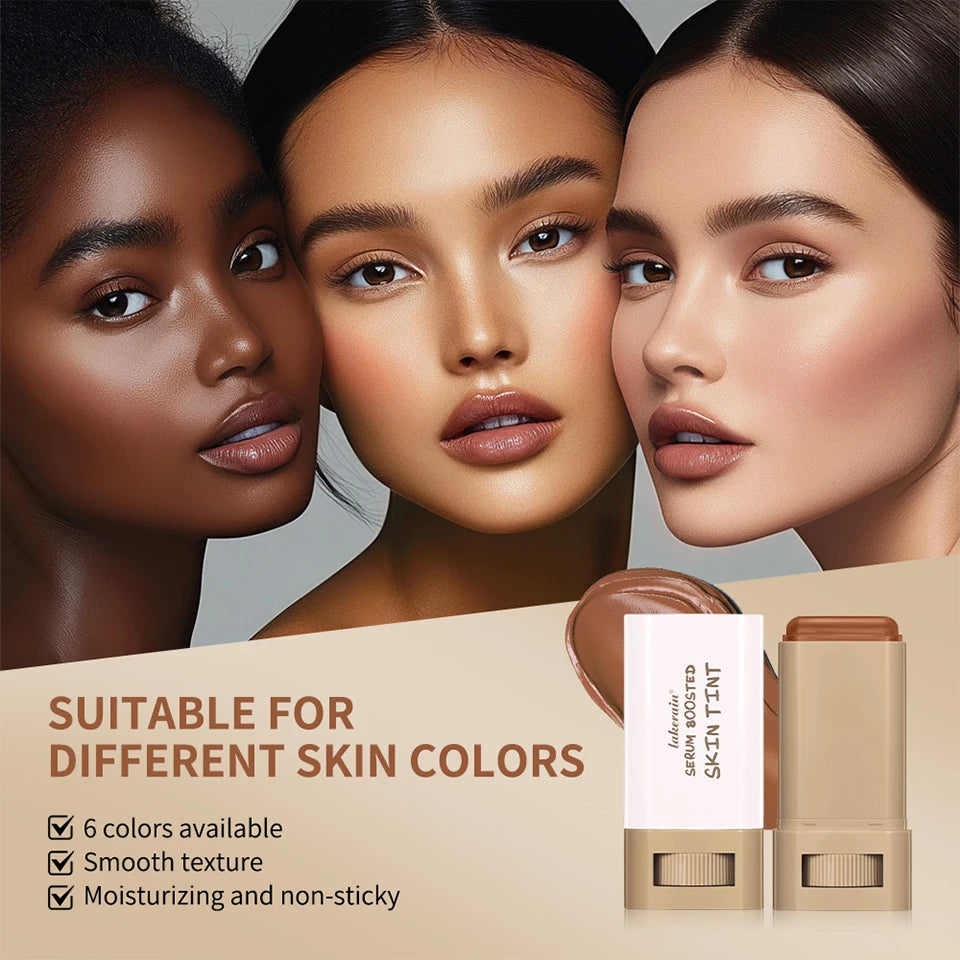 Foundation Skin Tint Balm Skin Tint Stick Waterproof Nourishing Solid Tinted Serum  Face Tinted Face Contour Stick Makeup