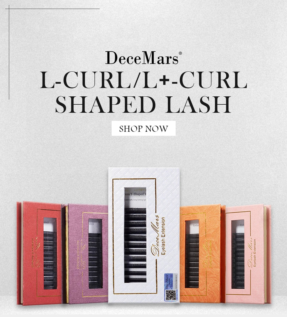 DeceMars L-curl M Curl YY 3D 4D 5D 6D Eyelash Extension 12 Lines for Makeup