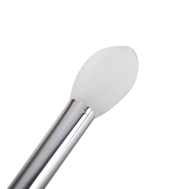 3 Pieces Of Soft Silicone Double Head Lip Mask Brush With Sucker Dust Cover Makeup Brushes With Storage Box