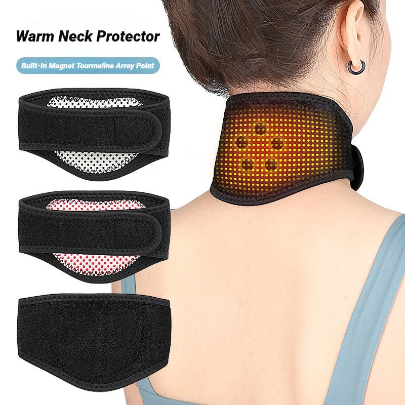 1Pcs One Piece Tourmaline Self-Heating Pads Magnet Cervical Neck Care Collar Far Infrared Relaxation Magnetic Neckband Self-Heat