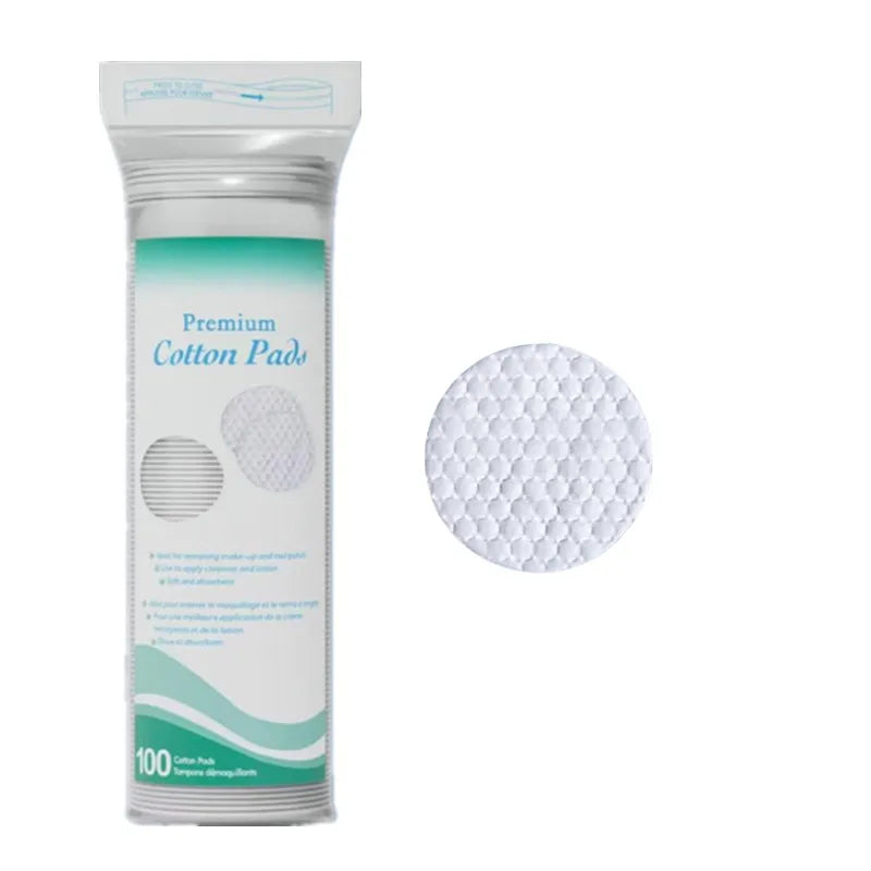 Makeup Remover Cotton Pads Disposable Soft Rounds Dual-Sided Breathable Facial Cleansing for Daily Use & Nail Polish Remover