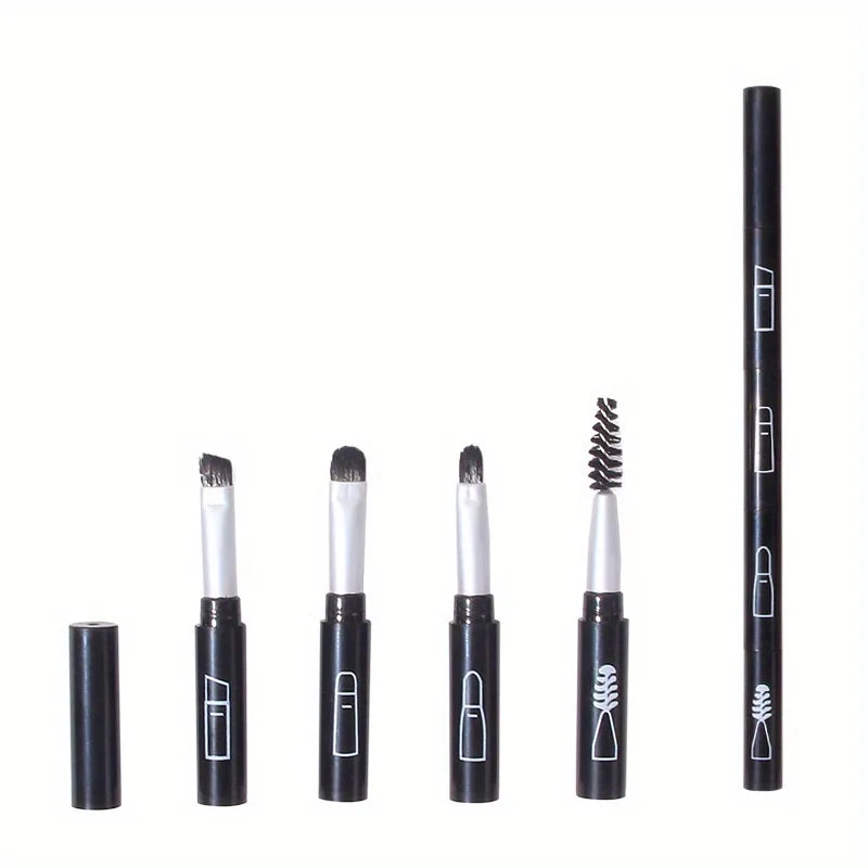 4 IN 1 Multifunctional Makeup Brushes Set Makeup Gadget Detachable Lip Eyeshadow Brush Sponge Eyeshadow Brush for Home Travel