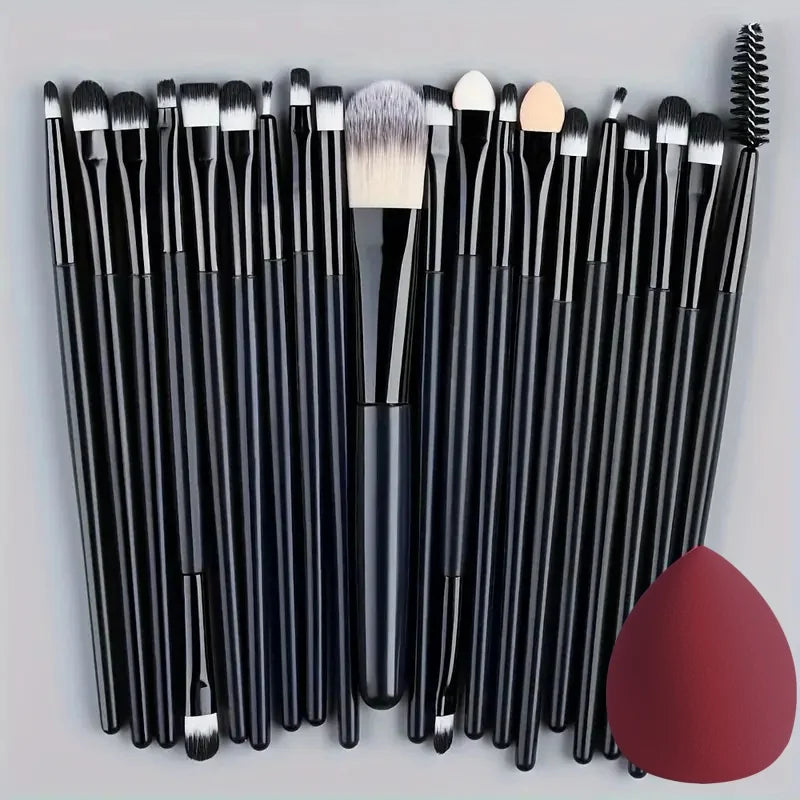 Makeup Brush Set 20Pcs Kit Soft Fluffy Eye Shadow Brushes Cosmetic Foundation Powder Highlighter Blending Beauty Tool Beginners