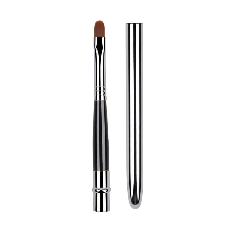 Portable Retractable Makeup Brush - Eyeshadow Lip Gloss Tool with Adjustable Lips Brush And Protective Cover for Beauty Cosmetic