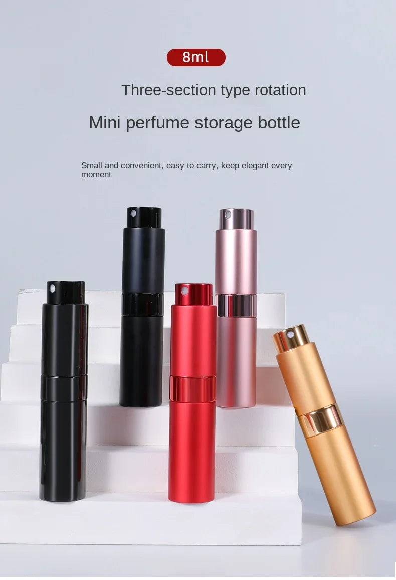 Perfume Refill Bottle 8ml Metal Aluminum Refillable Perfume Bottle Spray Bottle Portable Atomizer Perfume Travel