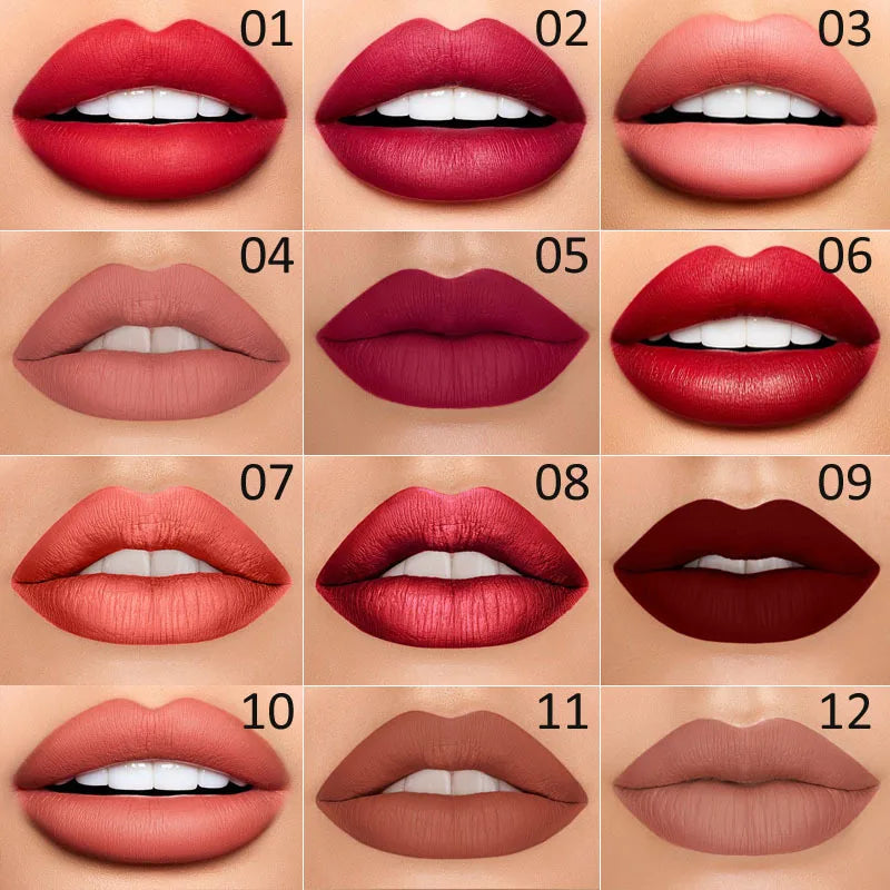 DNM 2 In 1 Matte Lipstick Pencil Double Head Lip Liner Pen Long Lasting Waterproof Lady Charming Nude Red Lipliner Pencil Makeup
