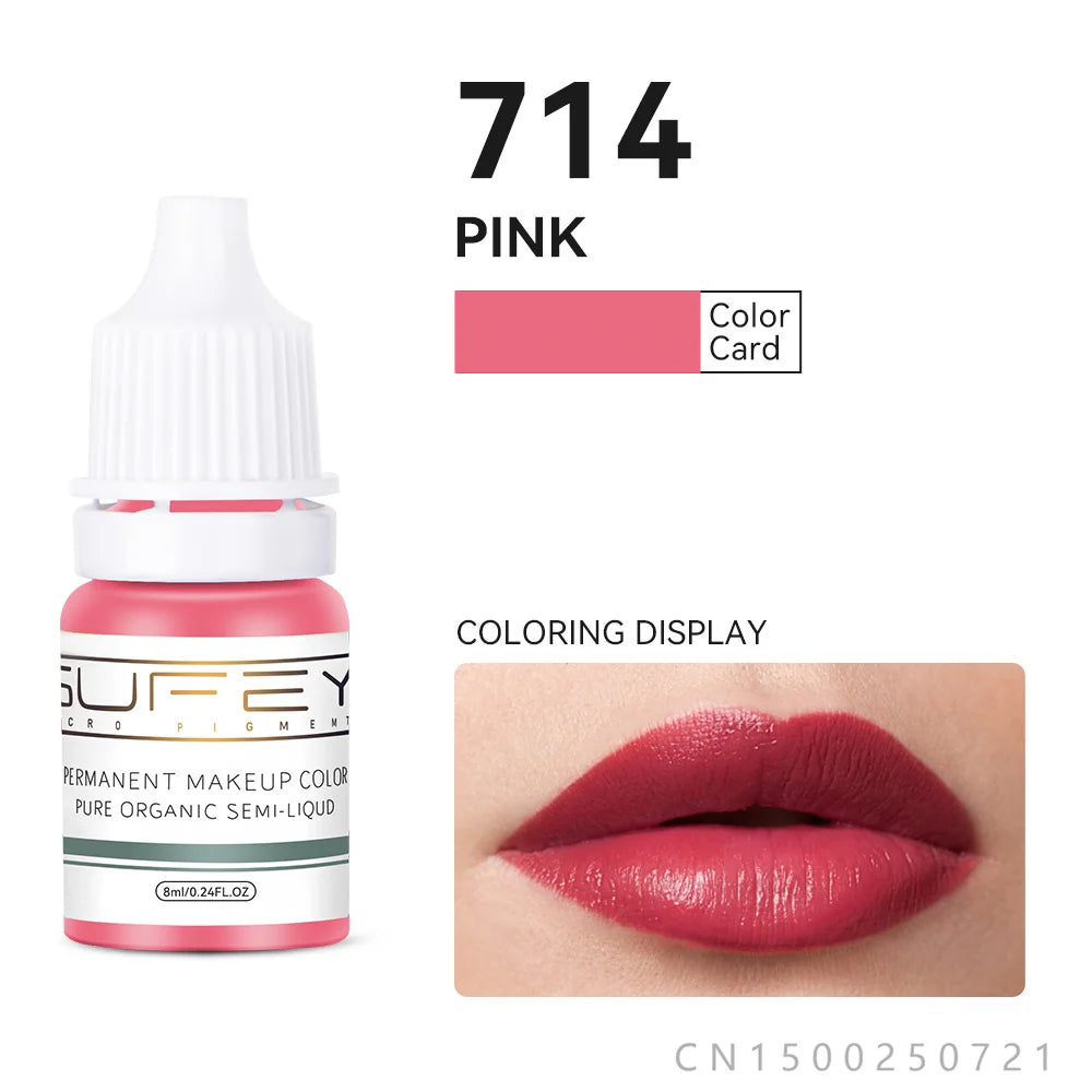 33 Colors Permanent Makeup Pigment Lip Tattoo Inks Vegan Eyebrows Microblading Pigments 8ml Body Art Ink for PMU Artists
