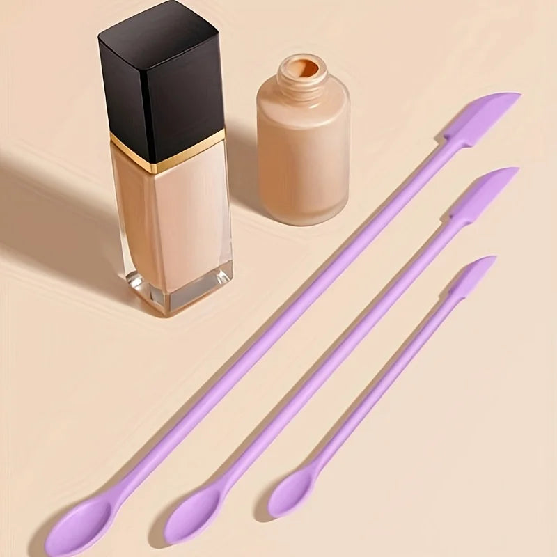 3Pcs Silicone Empty Bottle Scraper With Black Scraper, Foundation Scraper, Tiny Lotion Jar Scraper to Get Last of Makup