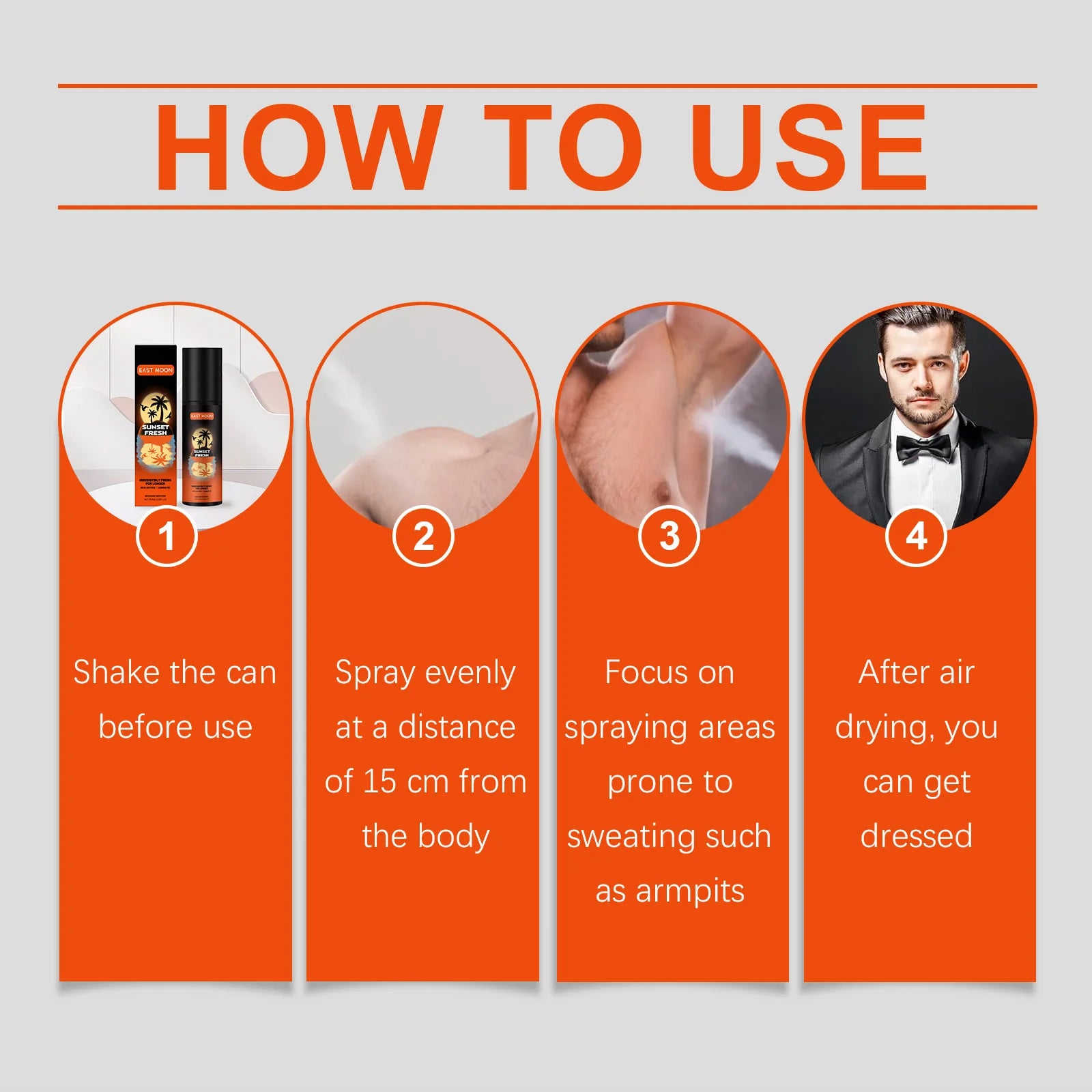 Fruity Deodorizing Spray for Man Underarm Deodorizing Odor Removal Keep Fresh Lasting Fragrance Reduce Body Bad Smell Body Spray