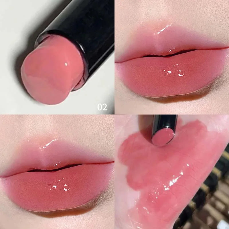 HERORANGE Push-button Mirror Lipstick Moisturizing Long-lasting Lip Glaze Lipstick