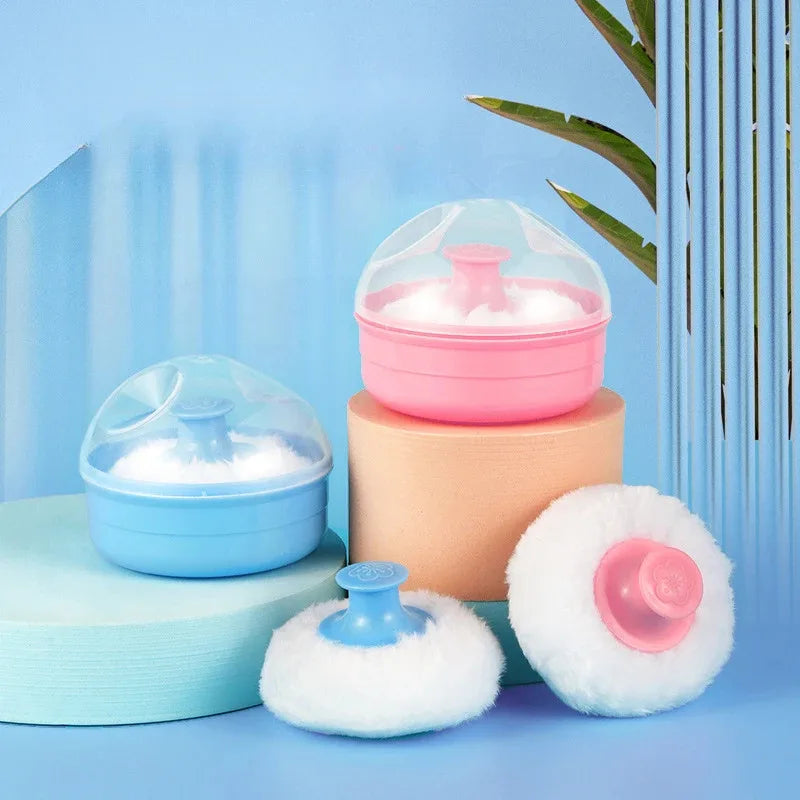High Quality Powder Puff Set with Case, Sponge Puff for Face & Body Loose Powder