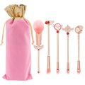 5pcs Metal Handle Soft Fluffy Makeup Brush Set Anime Card Captor Sakura Cosmetics Powder Brush Pink Eyeshadow Eyebrow Brush