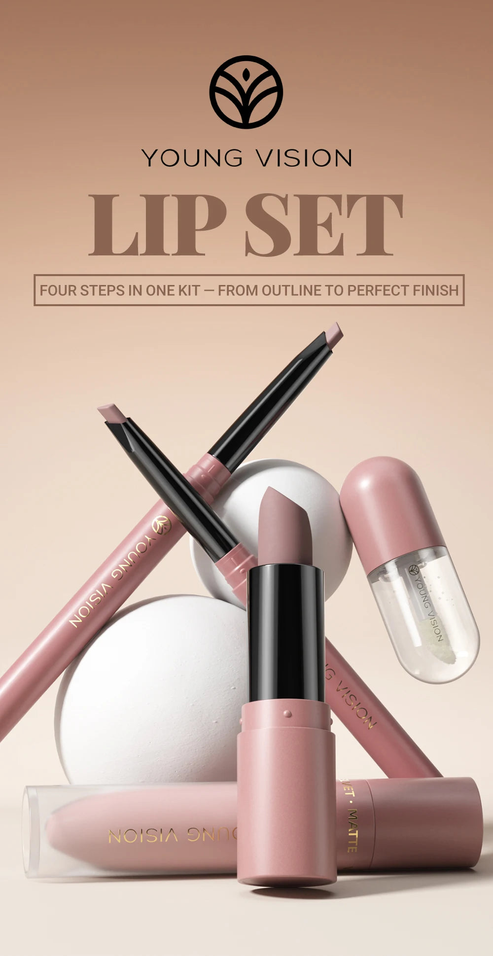 4pcs/10pcs/set Nude Lip Gloss Matte Velvet Lipstick Waterproof Long-lasting  Liquid Lipstick Women Moist Lip Tint