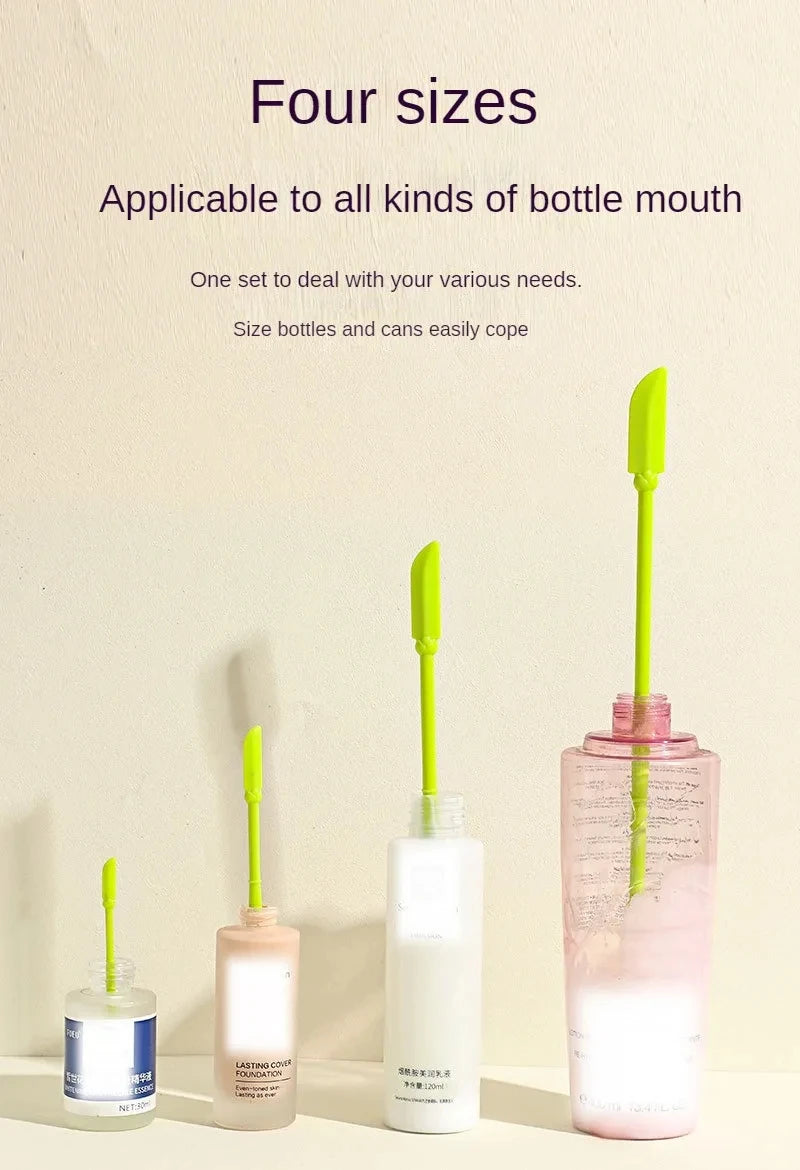 1/3Pcs Silicone Empty Bottle Scraper With Black Scraper, Foundation Scraper, Tiny Lotion Jar Scraper to Get Last of Makup